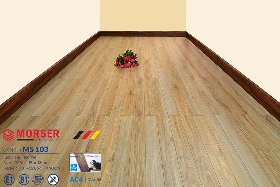 Sàn gỗ Morser 12mm cốt xanh MS103 - Ảnh 2