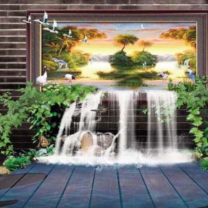 Tranh 3D hiện đại thác nước