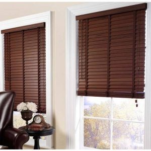 Rèm sáo gỗ 35mm ST032 màu nâu đậm