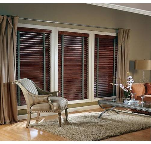 Rèm sáo gỗ 50mm Cổ điển STW022 màu nâu đậm