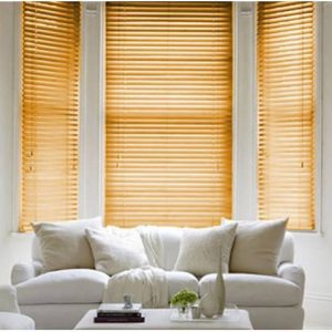 Rèm sáo gỗ 50mm Cổ điển STW062 màu Vàng Ánh kim