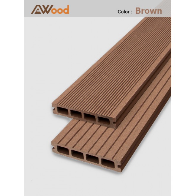 Sàn gỗ ngoài trời Awood Brown HD135x25