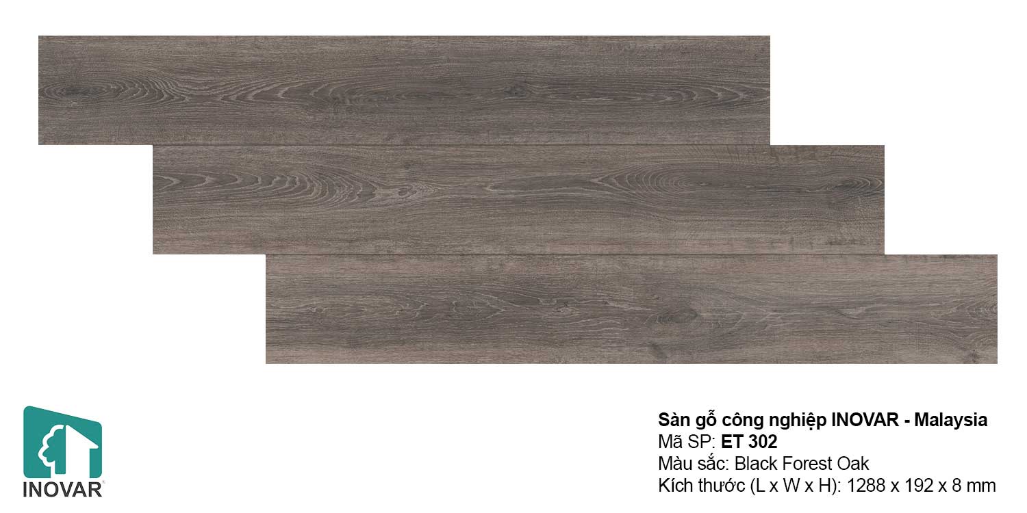 Sàn gỗ Inovar Elite ET302 dày 8mm hèm V