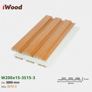 Tấm ốp tường trần 3 sóng iWood 3S15-3
