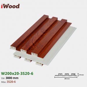 Tấm ốp tường trần 3 sóng iWood 3S20-6