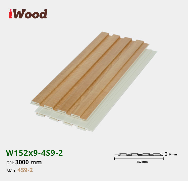 Tấm ốp tường trần 4 sóng iWood 4S9-2
