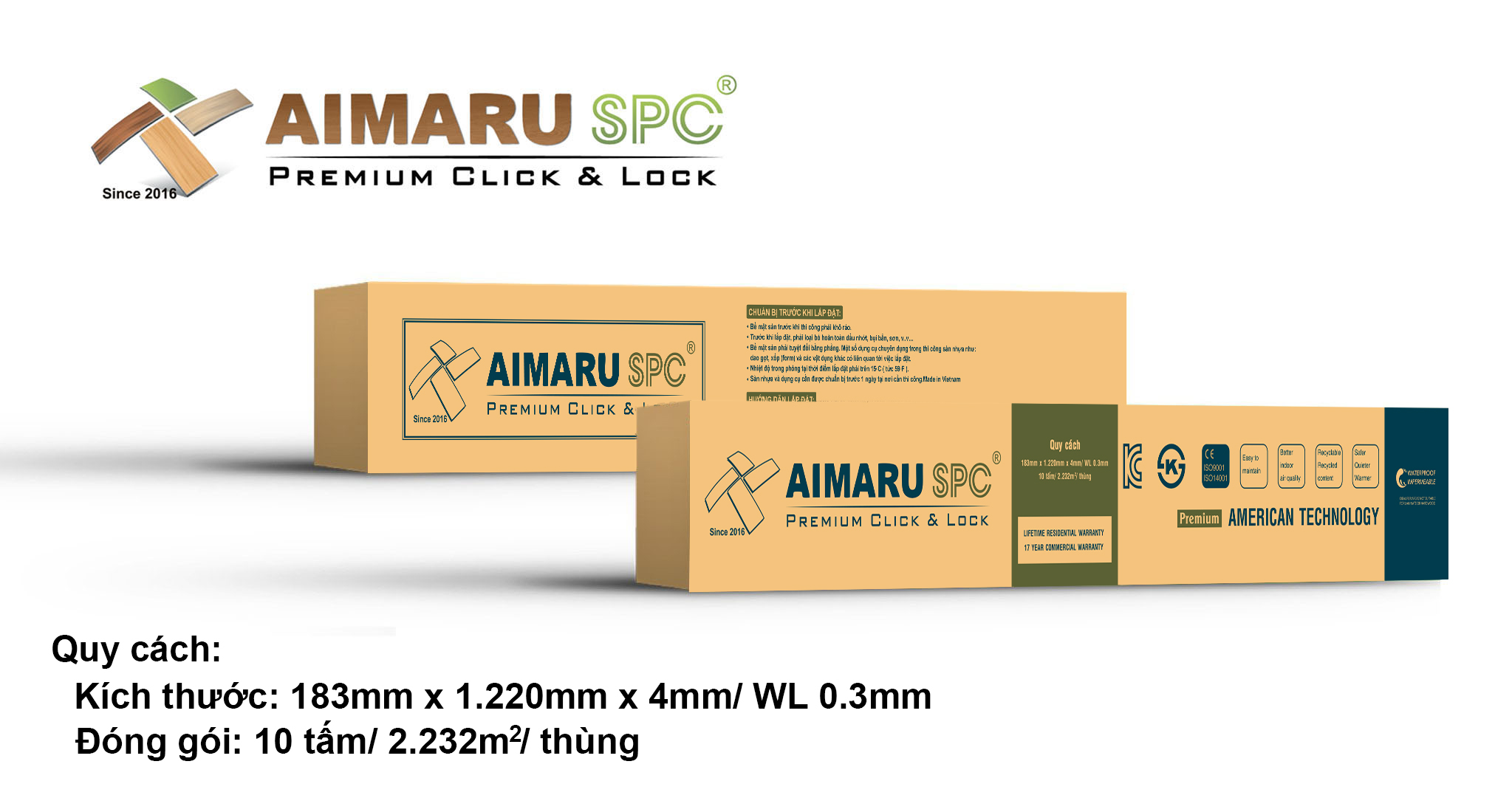 Sàn nhựa hèm khóa Aimaru SPC dày 4mm 4211