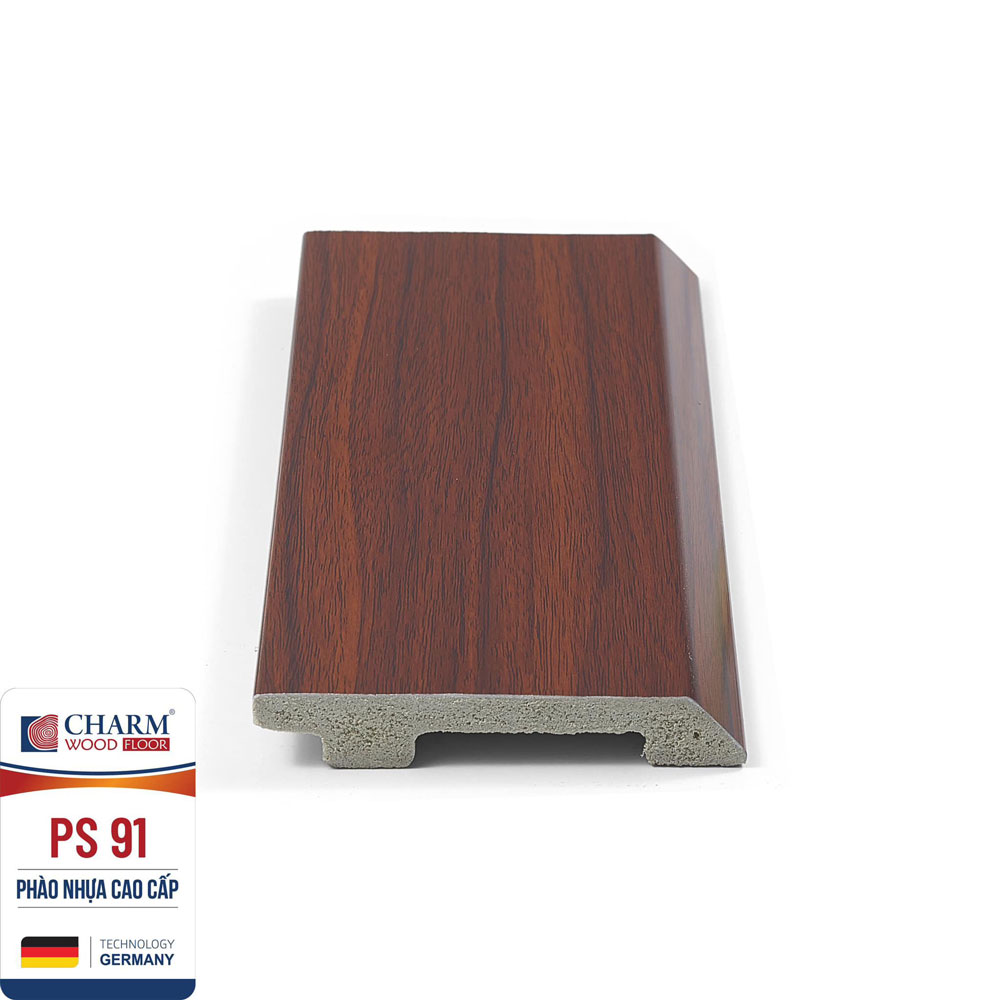 Len chân tường vân gỗ cao 9cm màu nâu PS 91