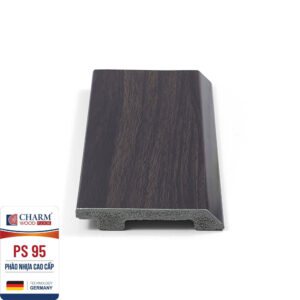 Len chân tường vân gỗ cao 9cm màu đen PS 95