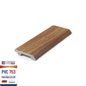 Len chân tường nhựa vân gỗ cao 7.5cm PVC 753